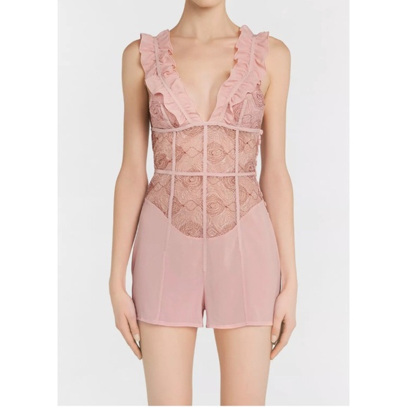 La Perla Other - La Perla Elements Georgette Embroidery Romper